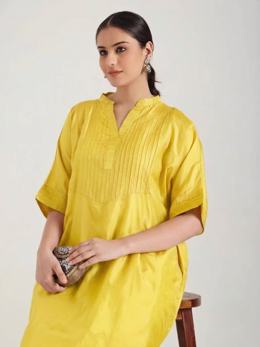 Sunshine Yellow - Soft Silk Kurta Set