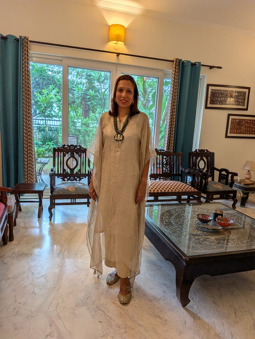 Golden Kaftan set