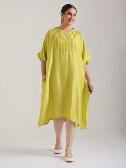 Lime Yellow - Soft Silk Kurta Set