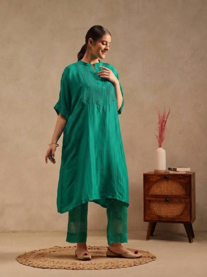 Emereld Green - Soft Silk Kurta Set
