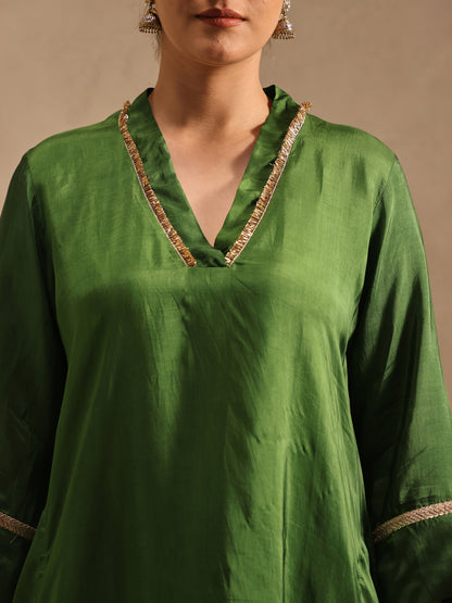 Forest Green - Detailing Kurta Set