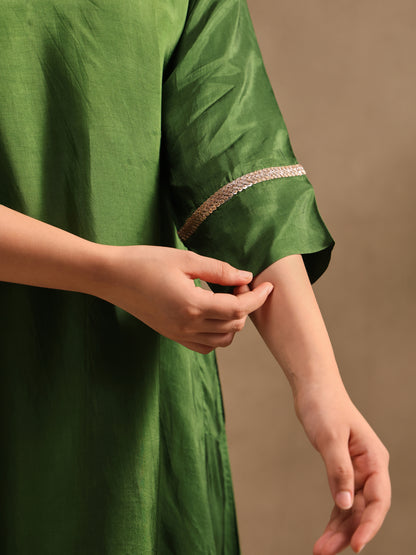 Forest Green - Detailing Kurta Set