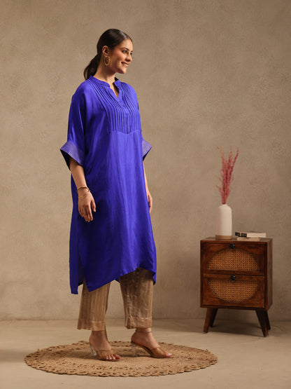 Blue - Soft Silk Kurta Set