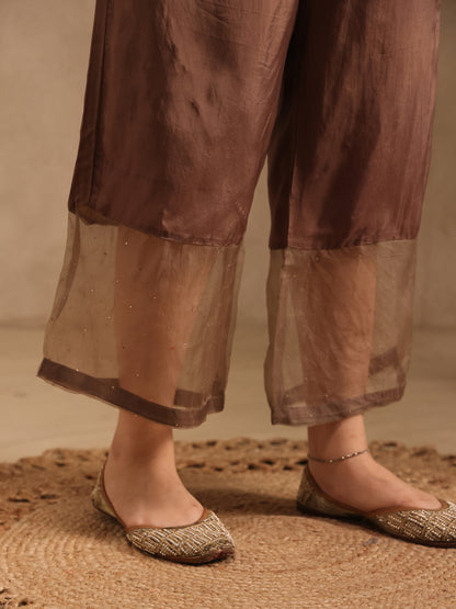 Mocha - Detailing Kurta Set