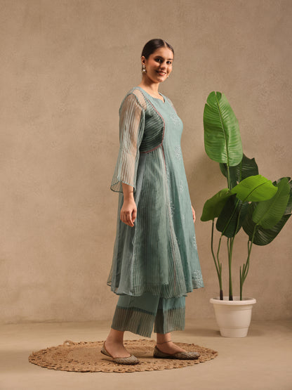 Moss Blue - Akshara Kurta Set