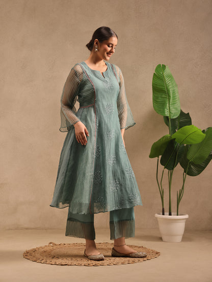 Moss Blue - Akshara Kurta Set