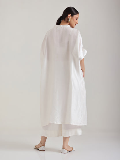 White - Soft Silk Kurta set