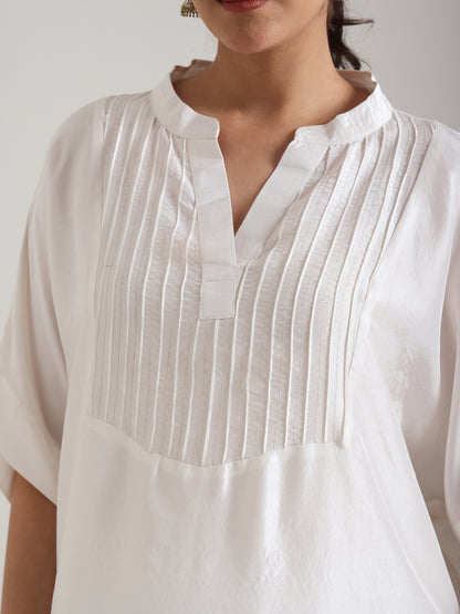 White - Soft Silk Kurta set