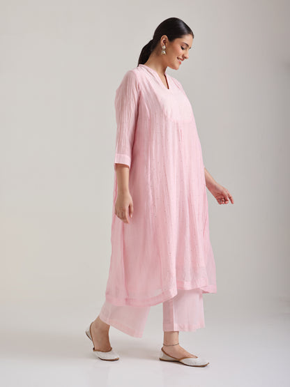 Chalk Pink  - Mantra Kurta set