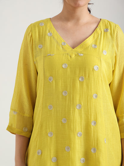 Lime Yellow - Akshara Kurta Set