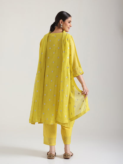 Lime Yellow - Akshara Kurta Set