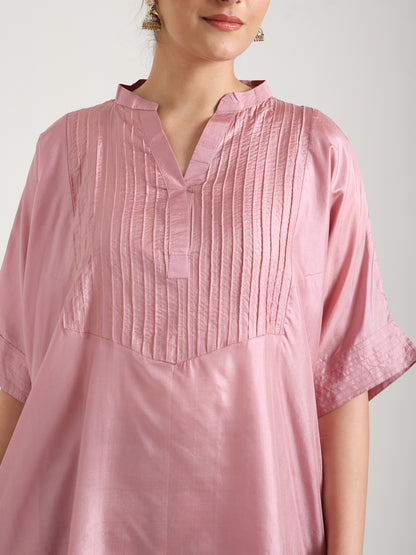 Moss Pink  - Soft Silk Kurta Set