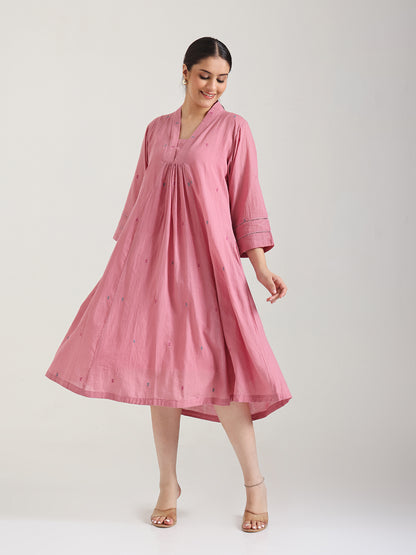 Dusty Pink - Katha Jamdani Dress