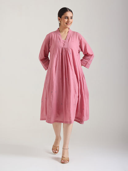 Dusty Pink - Katha Jamdani Dress