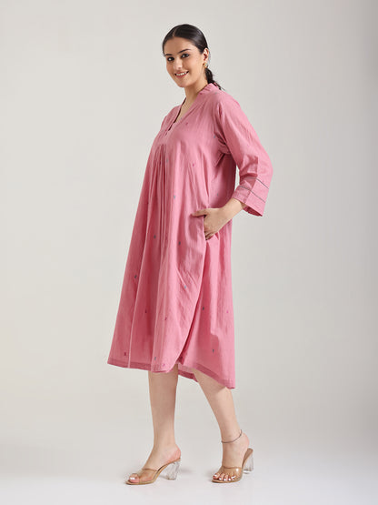 Dusty Pink - Katha Jamdani Dress