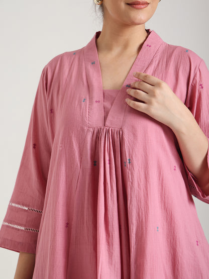 Dusty Pink - Katha Jamdani Dress