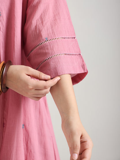 Dusty Pink - Katha Jamdani Dress