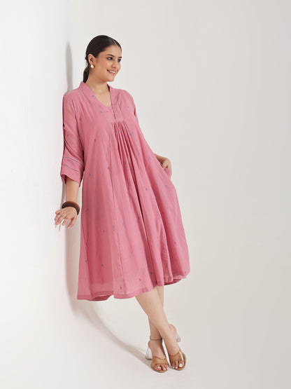 Dusty Pink - Katha Jamdani Dress