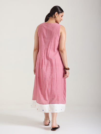 Dusty Pink - Katha Jamdani Sleeveless