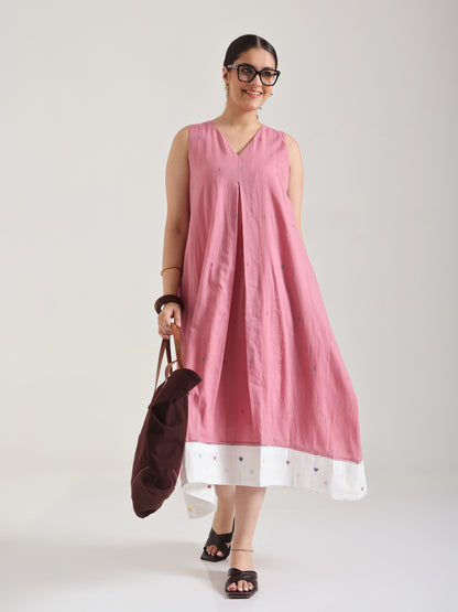 Dusty Pink - Katha Jamdani Sleeveless