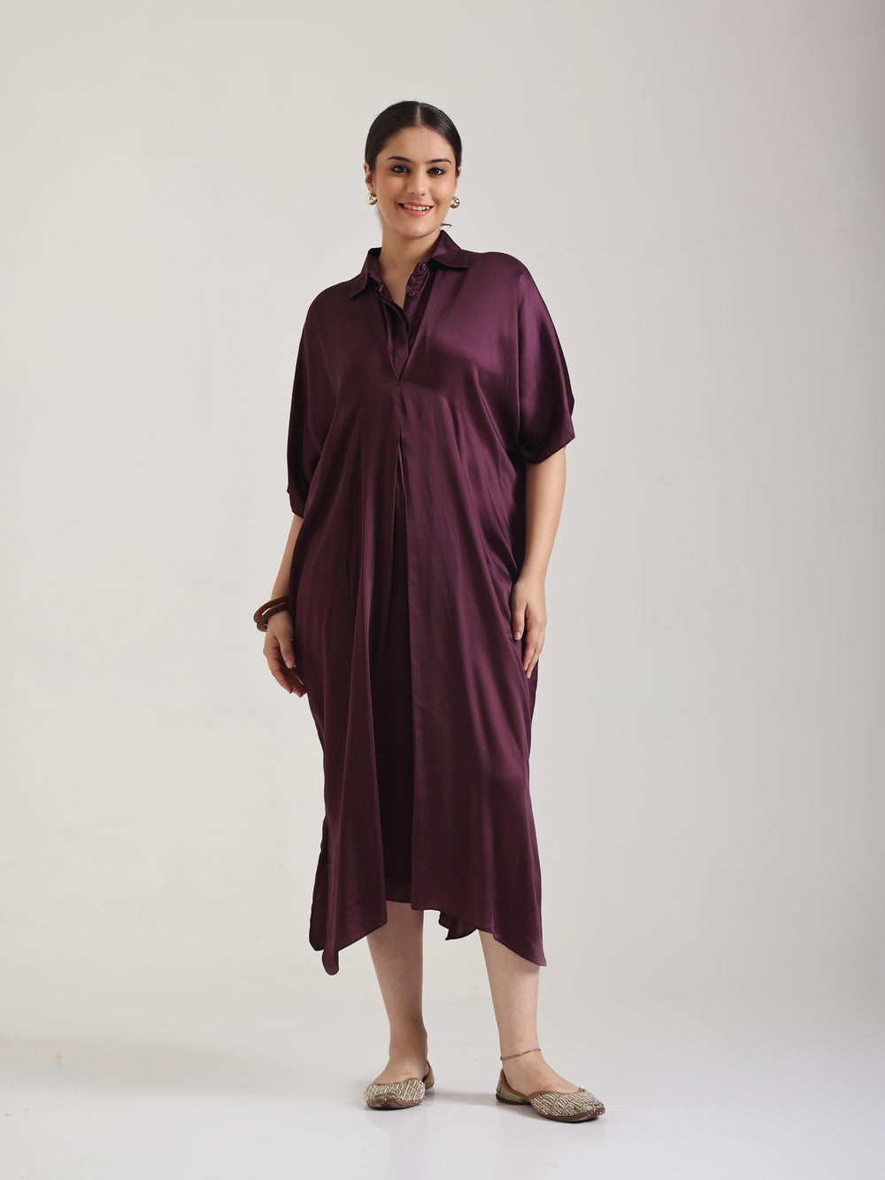 Wine - Relaxed fit Dress