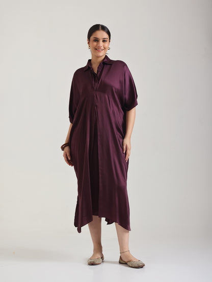 Wine - Relaxed fit Dress