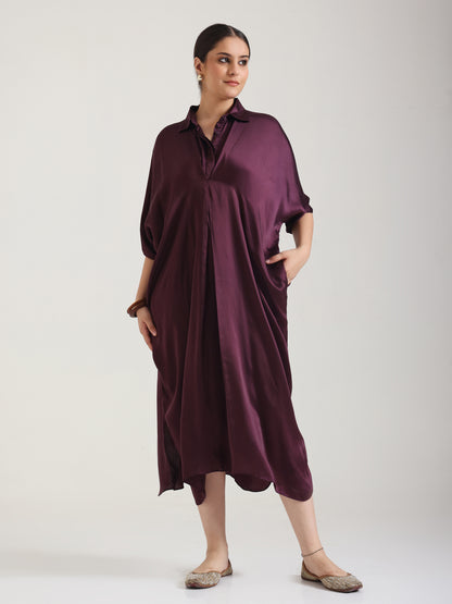 Wine - Relaxed fit Dress
