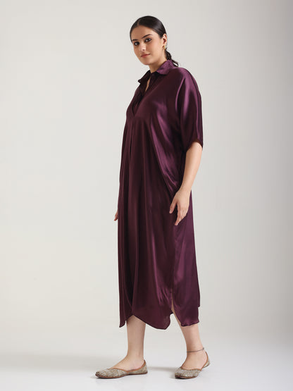 Wine - Relaxed fit Dress