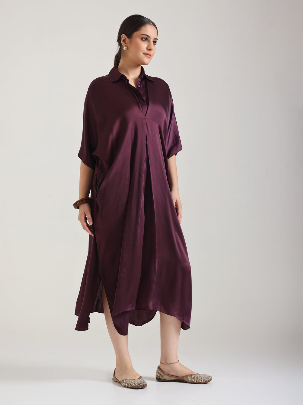 Wine - Relaxed fit Dress