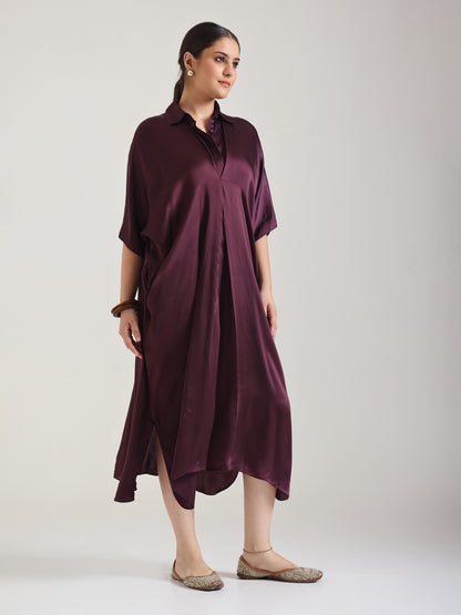 Wine - Relaxed fit Dress