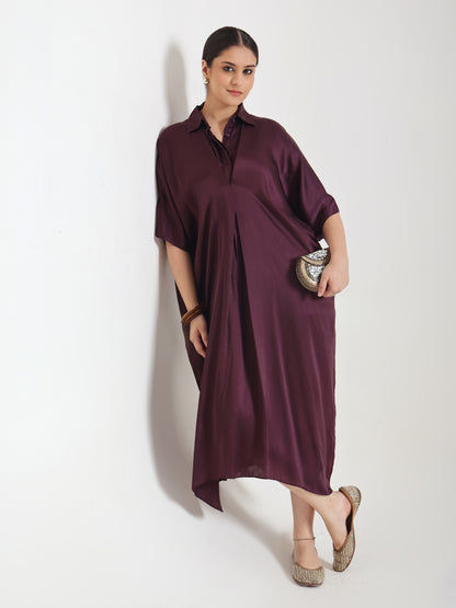 Wine - Relaxed fit Dress