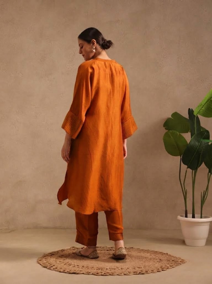 Burnt Orange Embellishment - Silk Set