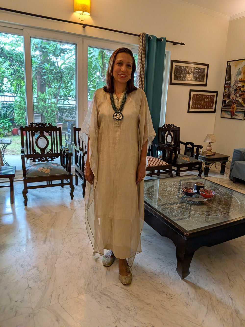 Golden Kaftan set